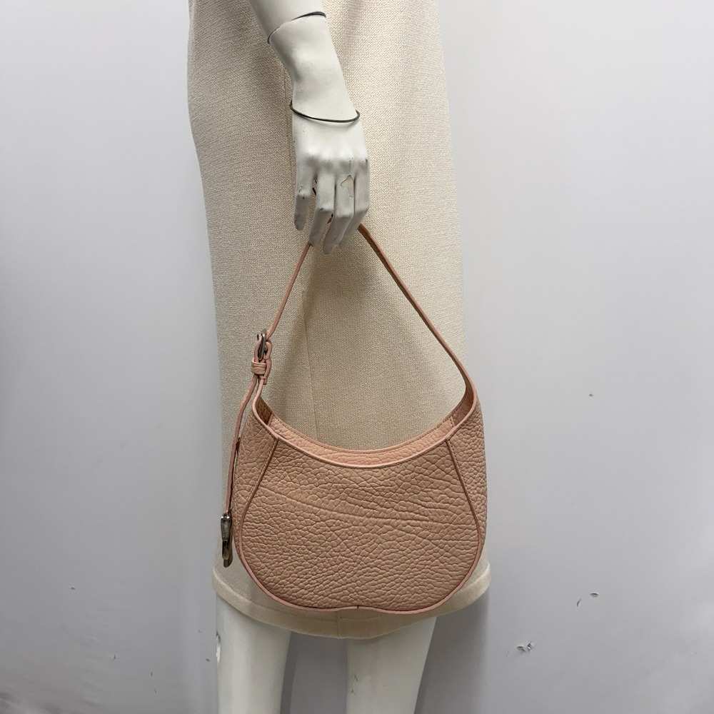 Burberry Leather Small Chess Baguette Shoulder Bag Purse Blush NWT $2190 Dust Ba - Picture 1 of 14